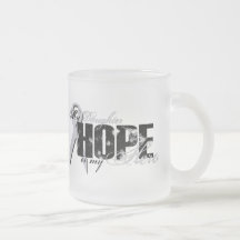 Hija mi héroe - esperanza del pulmón taza de café