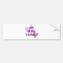 Hijo de la novia etiqueta de parachoque