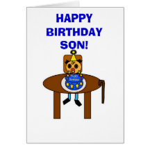 ¡Hijo del feliz cumpleaños! Tarjetón