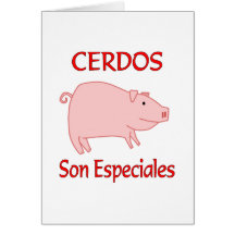 Hijo Especiales de Cerdos Tarjeta