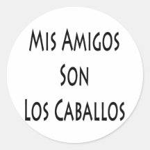 Hijo Los Caballos de los amigos del Mis Pegatinas Redondas