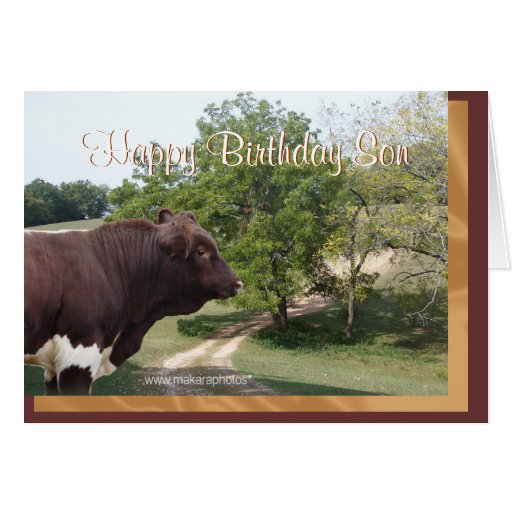 Hijo-personalizar del feliz cumpleaños tarjeta de felicitación | Zazzle