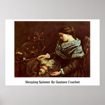 Hilandero durmiente de Gustave Courbet Impresiones