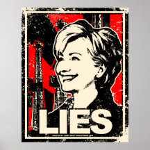 Hillary Clinton: ¡MENTIRAS! Apenado Posters