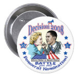 Hillary contra el botón de Obama Pin
