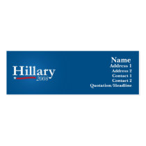 Hillary - flaca tarjetas de negocio