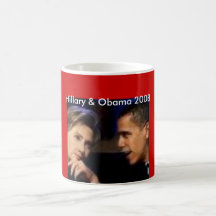 hillary y obama, Hillary y Obama 2008 Taza De Café