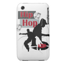 Hip Hop DJ mueve la caja negra de la curva de la b iPhone 3 Funda
