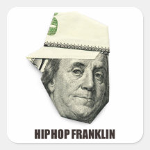 HIP HOP FRANKLIN 正方形シールステッカー