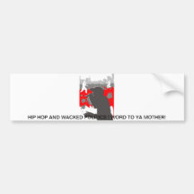 Hip-hop y potitics wacked pegatina de parachoque