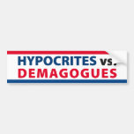 Hipócritas contra demagogos etiqueta de parachoque
