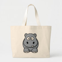 Hipopótamo del dibujo animado bolsa
