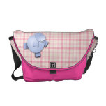 Hipopótamo lindo del baile bolsa de mensajeria 