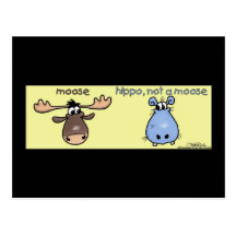 ¡Hipopótamo-no-uno-alces! Postales