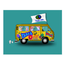 Hippie mágico Van Tarjetas Postales