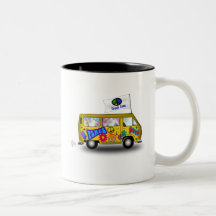 Hippie mágico Van Tazas De Café