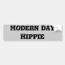 Hippie moderno del día etiqueta de parachoque