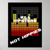 Hippies de los inconformistas de la matanza no poster