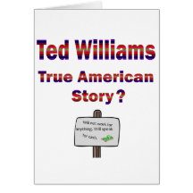 Historia americana verdadera de Ted Williams Tarjeton
