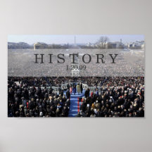HISTORIA: Presidente Obama Swearing en ceremonia Posters