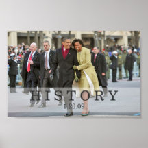 HISTORIA: Presidente y señora Obama en la inaugura Poster