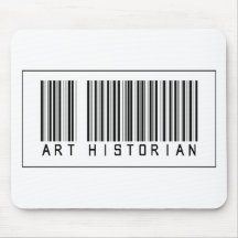 Historiador de arte del código de barras alfombrillas de ratones