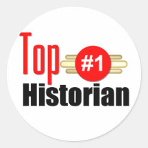 Historiador superior pegatinas redondas
