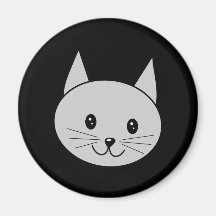 Historieta gris del gato imanes de nevera