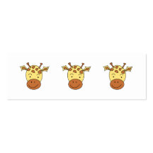 Historieta linda de la jirafa tarjeta personal