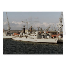 HMS Exeter" en el astillero naval de Portsmouth, I Felicitación