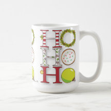 HO HO HO alegría feliz del navidad del día de fies Tazas De Café
