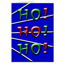ho ho ho azul rayado felicitacion 