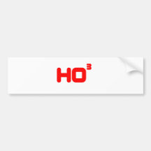 Ho Ho Ho - cubicado - diseño divertido del navidad Etiqueta De Parachoque