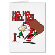 ho ho no dilema de la chimenea de santa felicitación