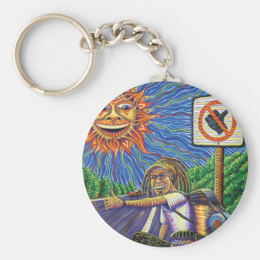 Hobo de Hitchiking Llaveros Personalizados