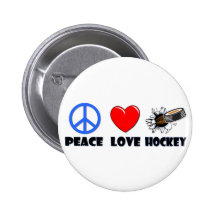 Hockey del amor de la paz pins