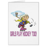 Hockey del juego de los chicas también tarjeta