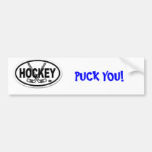 ¡hockey, DUENDE MALICIOSO USTED! - Modificado para Pegatina De Parachoque