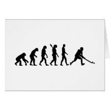 Hockey hierba de la evolución tarjeton