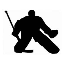 Hockey - portero tarjeta postal
