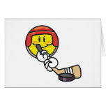 Hockey sonriente felicitaciones