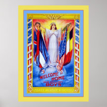 Hogar agradable nuestra guerra mundial galante del poster