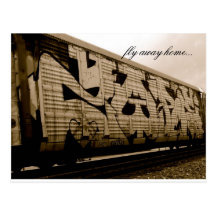 hogar ausente de la mosca; tren postales