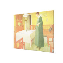 Hogar de la escuela, escena del comedor, pub. en " lona estirada galerias