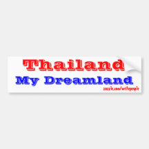 Hogar de Tailandia Etiqueta De Parachoque