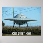 HOGAR del DULCE del HOGAR del poster del UFO