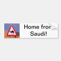 Hogar del saudí etiqueta de parachoque