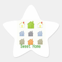 Hogar dulce calcomanía forma de estrella personalizadas
