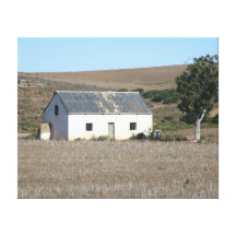 Hogar en el desierto impresión de lienzo