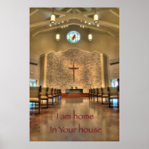 Hogar en su casa - poster religioso de la afirmaci